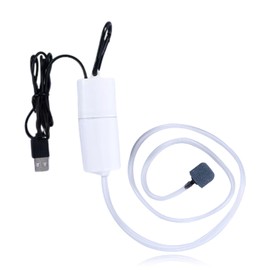 Aquarium Air Pump, Aquarium Bubbler Aerator, Aquarium Air Pump, Fish Aerator, Hydroponic Oxygen Aerator for Home Aquariums, Outdoor Fishing (White)