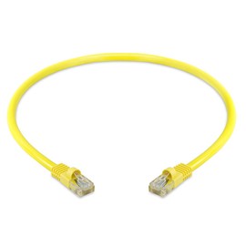 Cmple - Cat5e Ethernet Patch Cable, RJ45 Internet Network Cord, UTP, Internet Wire for Modem, Router, PC, TV, Consoles - 1.5 Feet, Yellow