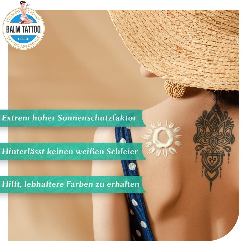 Balm Tattoo - Sunblock Vegan Tattoo Aftercare with Extremely High