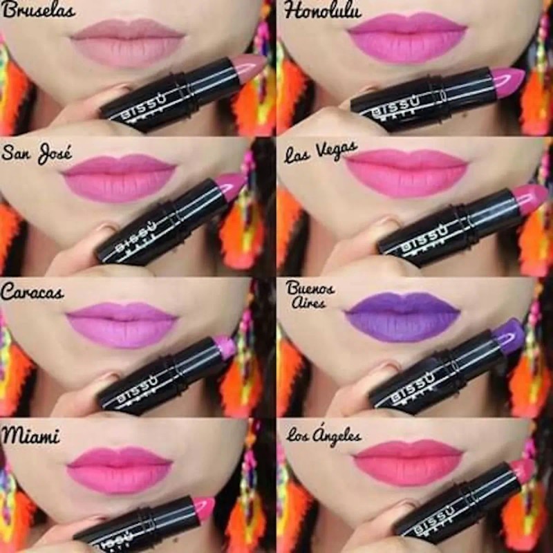 Labial Mate Bissu En Barra Varios Tonos