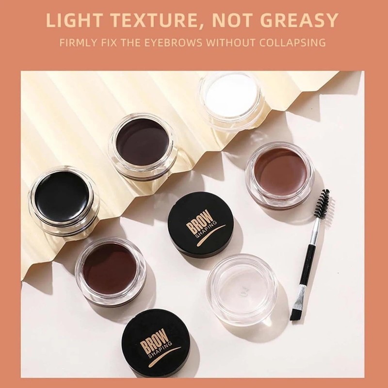 Bold & Beautiful Black Eyebrow Pomade with Brush - Quick