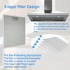 3PCS WB02X24871 Range Hood Grease Filter Compatible with GE Range