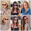 AMOMOMA Retro Oval Trendy Sunglasses for Women Designer 2024 Womens