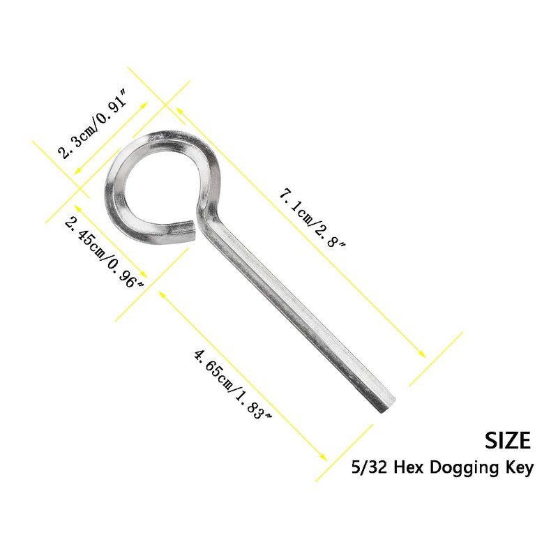WOODGUILIN 5/32' Hex Dogging Key Set, Full Loop, Key-Ring Style,