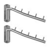 JQK Folding Clothes Hanger Rack, Stainless Steel Swing Arm Hook