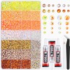20000Pcs Yellow Rhinestones for Bedazzling with 3Pcs B7000 Jewelry Glue,