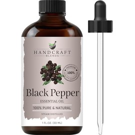 Handcraft Blends Aceite esencial de pimienta negra – 1 onza líquida – 100% puro y natural – Aceite esencial de primera calidad para difusor y aromater