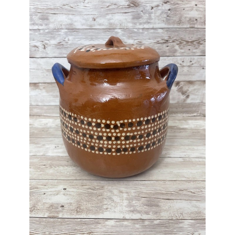 Olla de Barro con tapa Terracota Bean Soup Pot with