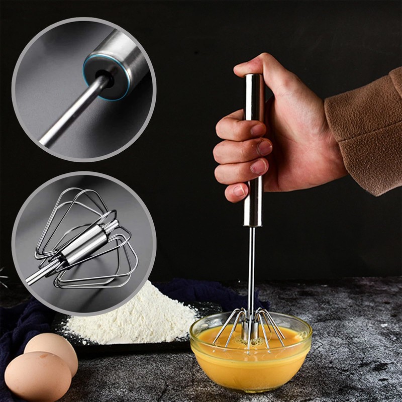 Fine jade2 Whisk Stainless Steel Manual Whisk Semi-Automatic Whisk for