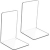 Qidexin 2 Pieces Book Ends, Acrylic Bookends, Non-Skid Book End,