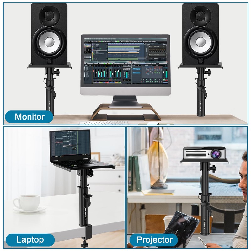 Vondynote Studio Monitor Stands Pair Heavy Duty Desk Clamp Speaker
