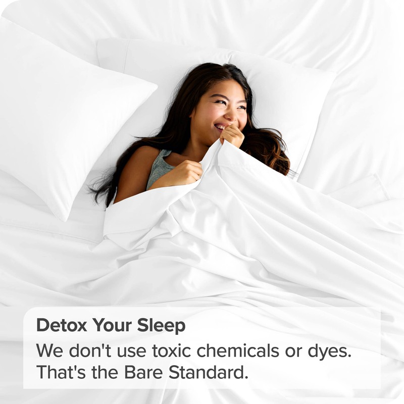 Bare Home Flat Top Sheet Premium 1800 Ultra-Soft Microfiber Collection