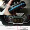 Car Clock Thermometer Voltmeter Gauge 3 in 1 Clock Thermometer