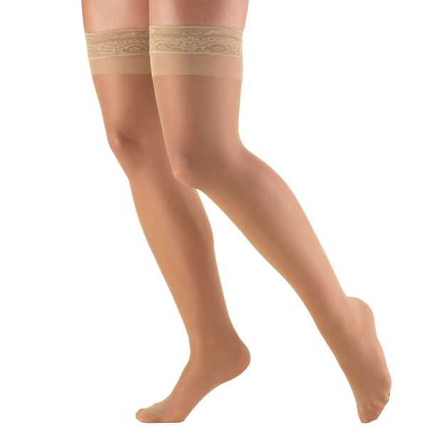 Truform Truform Sheer Compression Stockings, 8-15 mmHg, Women's Thigh High
