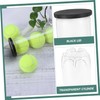Gatuida 4pcs Transparent Tennis Ball Holder Portable PVC Container for