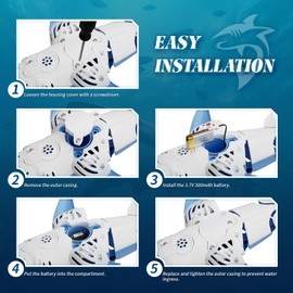 Qusases Waterproof Remote Control Electric Shark Water Toy with Spray, RC Swimming Pool Toy Auto Water-Sensing Activation for Pools, Lakes & Water Parks - Cool Santa Gift for Kids