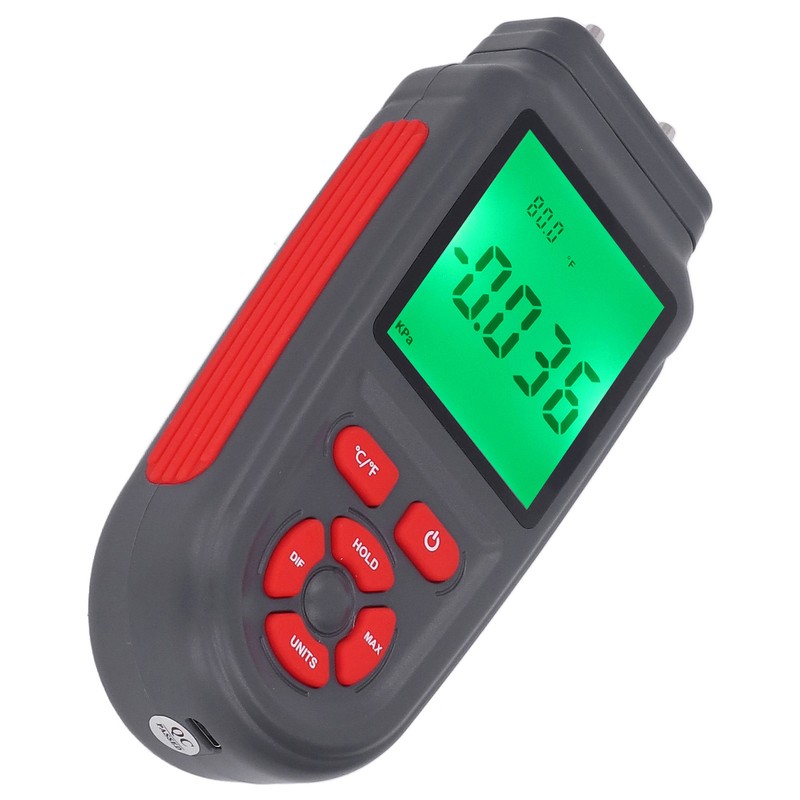 Digital Manometer ABS Shell Handheld High Accuracy HD Display Screen