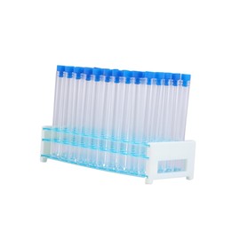 iplusmile 50pcs Plastic Test Tube Kit Lid Storage Tube Test Stand for Science Experiment Hard Plastic Cork