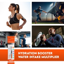 Hydration Packets Electrolyte Drink Powder Packets | Dehydration Relief 12 Servings - Orange