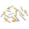 KOWOOD Router Bits Set of 15 Pieces 1/4 Inch Woodwork