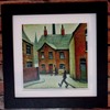 Greetingles Lowry-Style 12"/31cm Square Framed Print. Beautiful Black Ash Frame