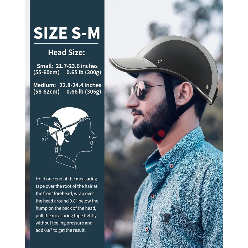 FROFILE Adult Baseball Cap Helmet - Urban Style PU Retro