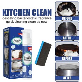 CROOT 2PCS Bubble Cleaner Foam，All-Purpose Bubble Cleaner Spray, Foam Cleaner All Purpose Heavy Duty, Kitchen Bubble Cleaner Spray with 2 Brush
