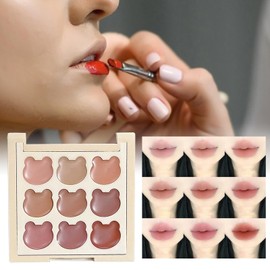 Makeup Lip Gloss Palette - 9 Colors Ladies Makeup Lipsticks Palette,Matte Cosmetics Versatile Shades High Pigment for Dating, Gathering, Commuting, School