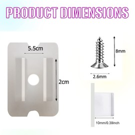 dobestyou - Juego de 200 clips de luz LED de neón, material de polipropileno con tornillos, adecuado para tiras de neón LED de 6 x 12 mm, arreglo de decoración de lugares de negocios (200 unidades)