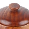 1Pc Solid Wood Spice Jar Seasoning Pot Sugar Bowl with