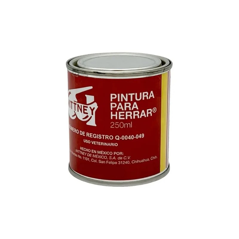Tarro Pintura Para Herrar Wittney 250 Ml Para Ganado
