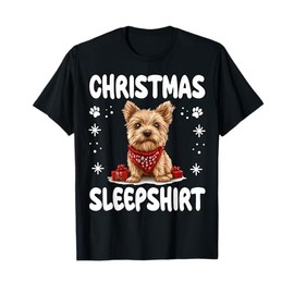 Norwich Terrier Dog Nightgown Pajama Christmas Sleepshirt T-Shirt