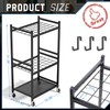 DAOUTIME Garden Organizer With Wheels, Yard Tower Rack for Garage