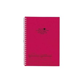 LIHIT LAB. Refillable Notebook (Journal), Lined Paper, 8.3 x 6.1 inches, Red (N1658-3)
