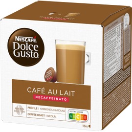 NESCAFÉ DOLCE GUSTO Café au Lait Decaffeinato Kaffeekapseln 3er Pack (3 x 16 Portionen)
