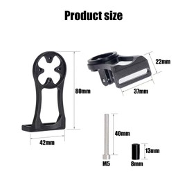 Vroxdrez Bike Out Front Mount for Garmin Edge 25-1030, Handlebar Mount Compatible with NiteRider Adapter & Sports Action Cameras, Extended Position for Clear View