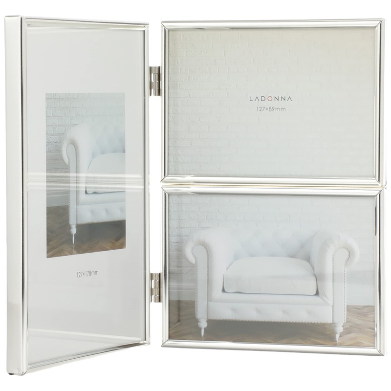 LADONNA SK1-30 Living Photo Frame, Silver, 3 Sides