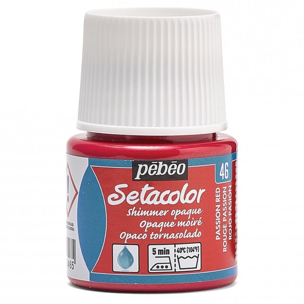 Pébéo 295046 Setacolor Opaque 1 Bottle Moire Passion Red 45
