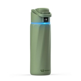 WATERH Boost Smart Water Bottle with APP - Insulated Stainless Steel Flask, Water Intake Tracker & Hydration Reminder, Portable Vacuum Thermal Cup, Wide Mouth Water Bottle for Travel & Gym, Ideal for Gift, FallFreshness:_Green_24oz