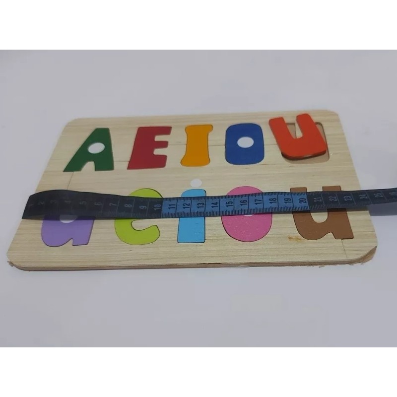 Singex Kit Rompecabezas Números Vocales Abecedario Madera Artesanal