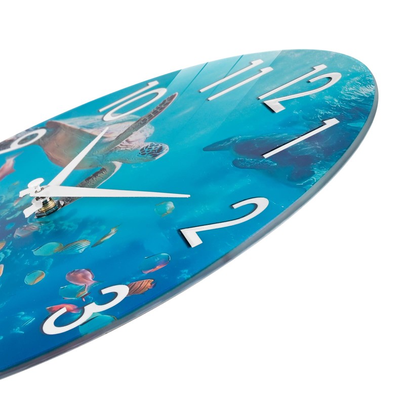 Large Outdoor Clock Waterproof - Coastal Beach Nautical Ocean Wall
