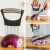 SSKHE Stainless Steel Onion Slice Holder, Multifunctional Tomato Slicer Onion