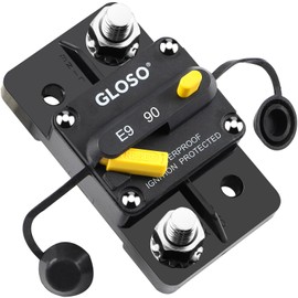 GLOSO Car Circuit Breaker 90 amp Manual Reset Waterproof Boat Truck Automotive Marine E99