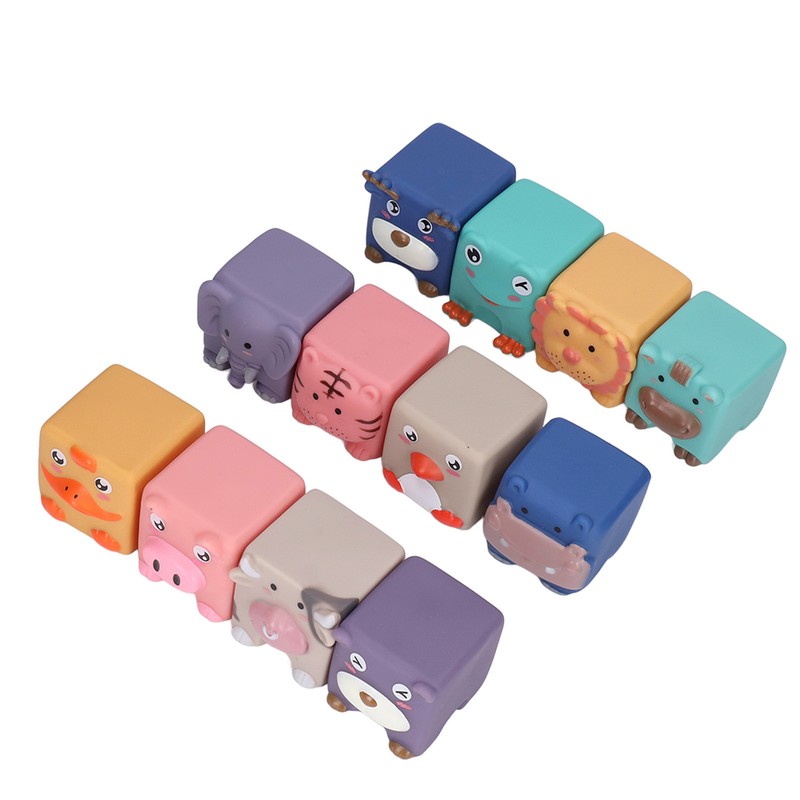 Baby Blocks Soft Silicone Baby Building Blocks Squeeze Toys for