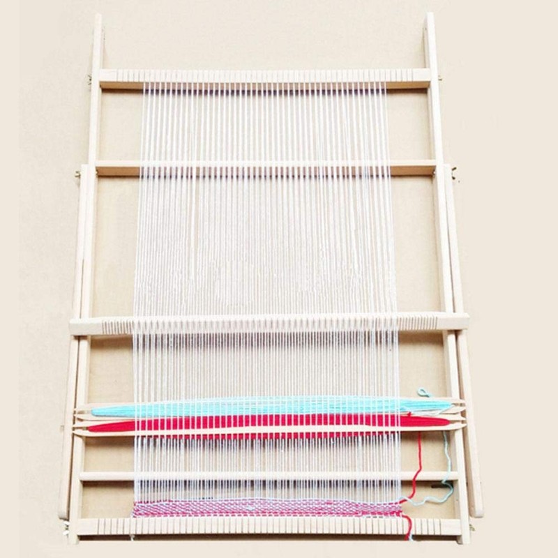 Weaving Looms with Stand, Wooden Multi-Craft Weaving Loom Kit Adjustable