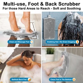 INVIHUG, Shower Hair Catcher Wall, Love Full House Hair Collector for Shower Drain, Hair Catcher Wall-Mounted, Shower Drain Protector (Gray Love)