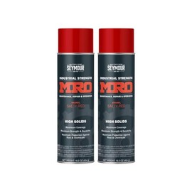 SEYMOUR 620-1423 Industrial MRO High Solids Spray Paint, Safety Red, 16 Ounce (Pack of 2)