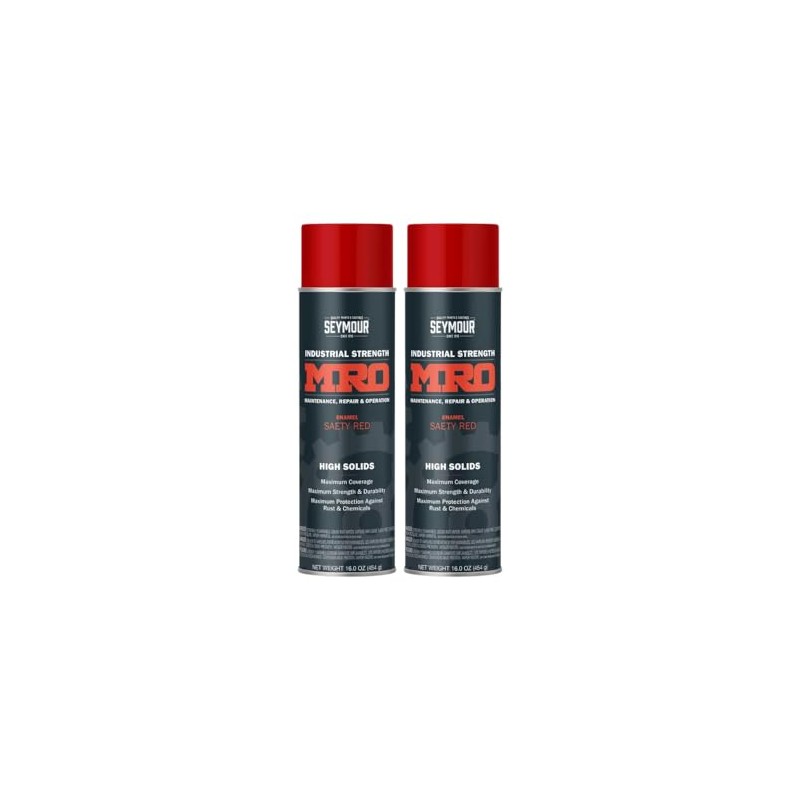 SEYMOUR 620-1423 Industrial MRO High Solids Spray Paint, Safety Red,