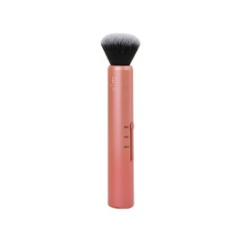 Real Techniques Brocha 3 en 1 para base de cutis personalizada, diapositiva personalizada para base y corrector, 3 ajustes para aplicación transparente, media o enfocada, apto para viajes, para llevar, 1 unidad