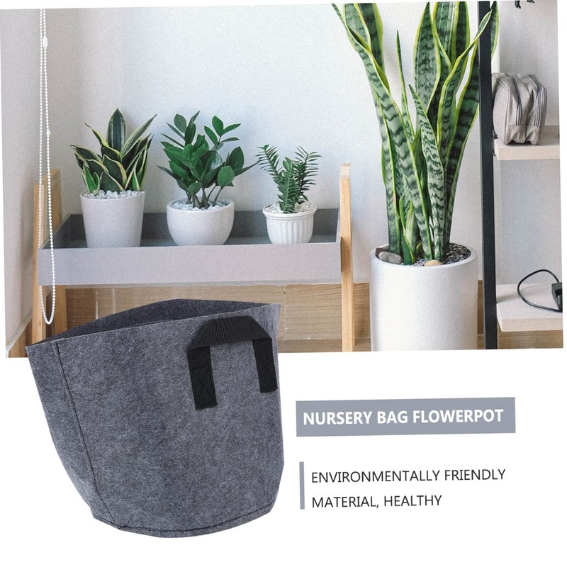 Mipcase Non-Woven Planting Bag Round Bucket Gardening Pouch Long-Lasting and